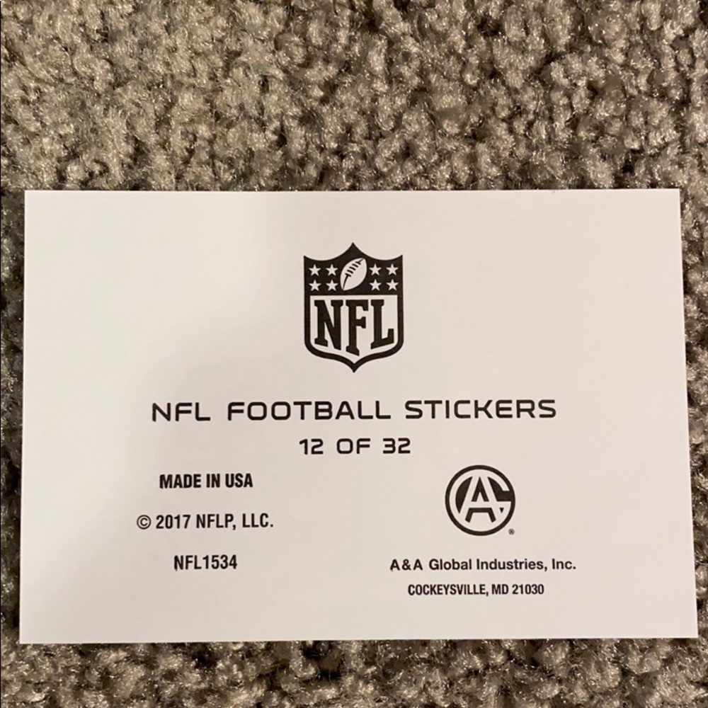 NFL Football Stickers - Picture 3 of 3